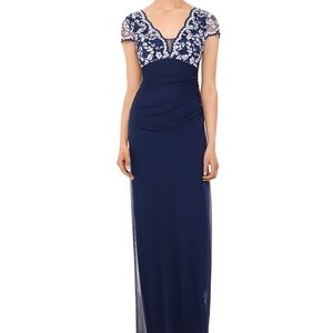 Navy Blue floor length gown size 14